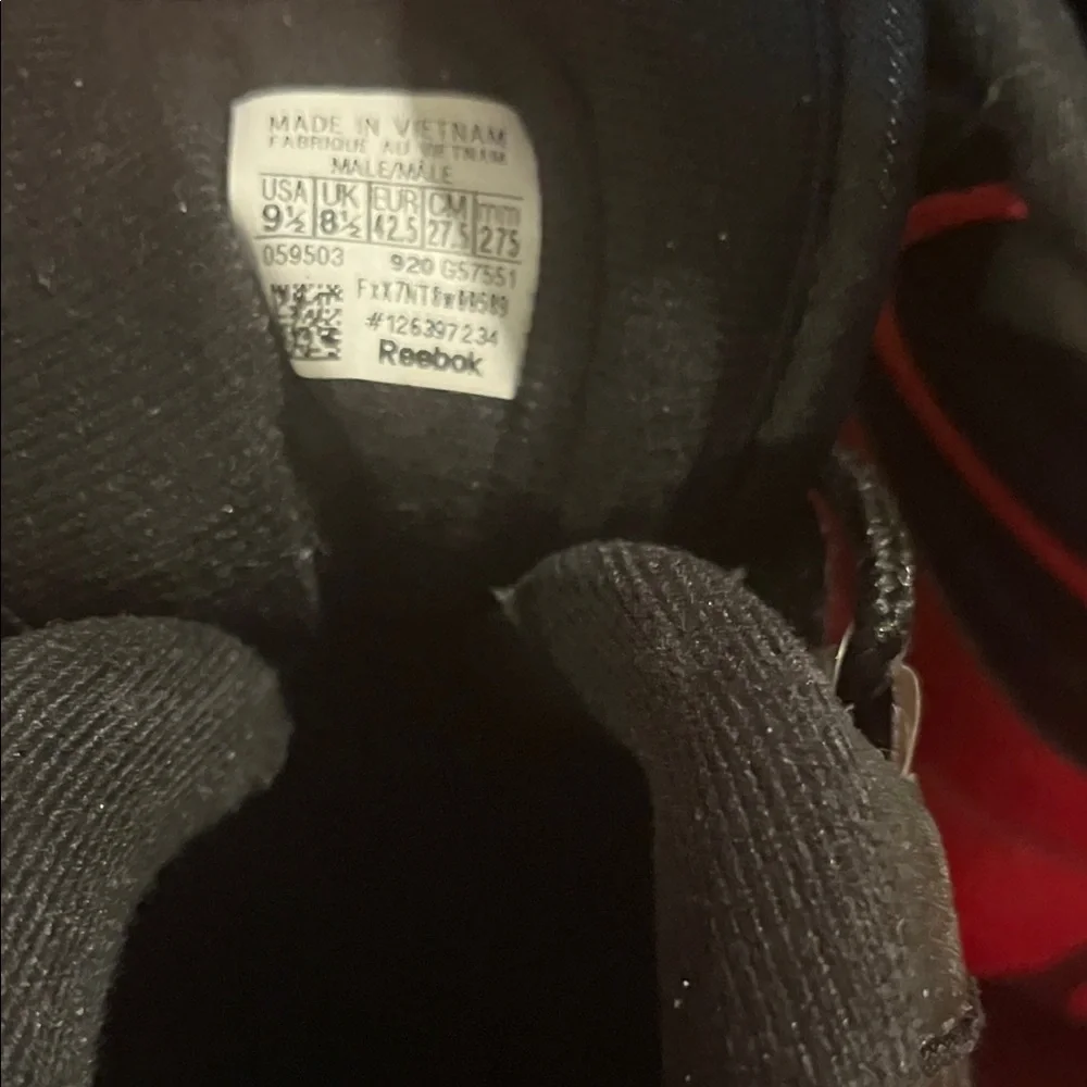 Reebok Black and Red Athletic Shoes - Picture 3 of 6